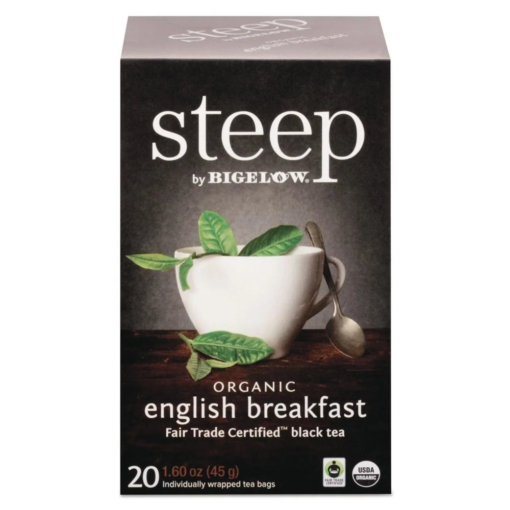 Bigelow RCB17701 1.6 oz. Tea Bag Steep Tea - English Breakfast (20/Box)