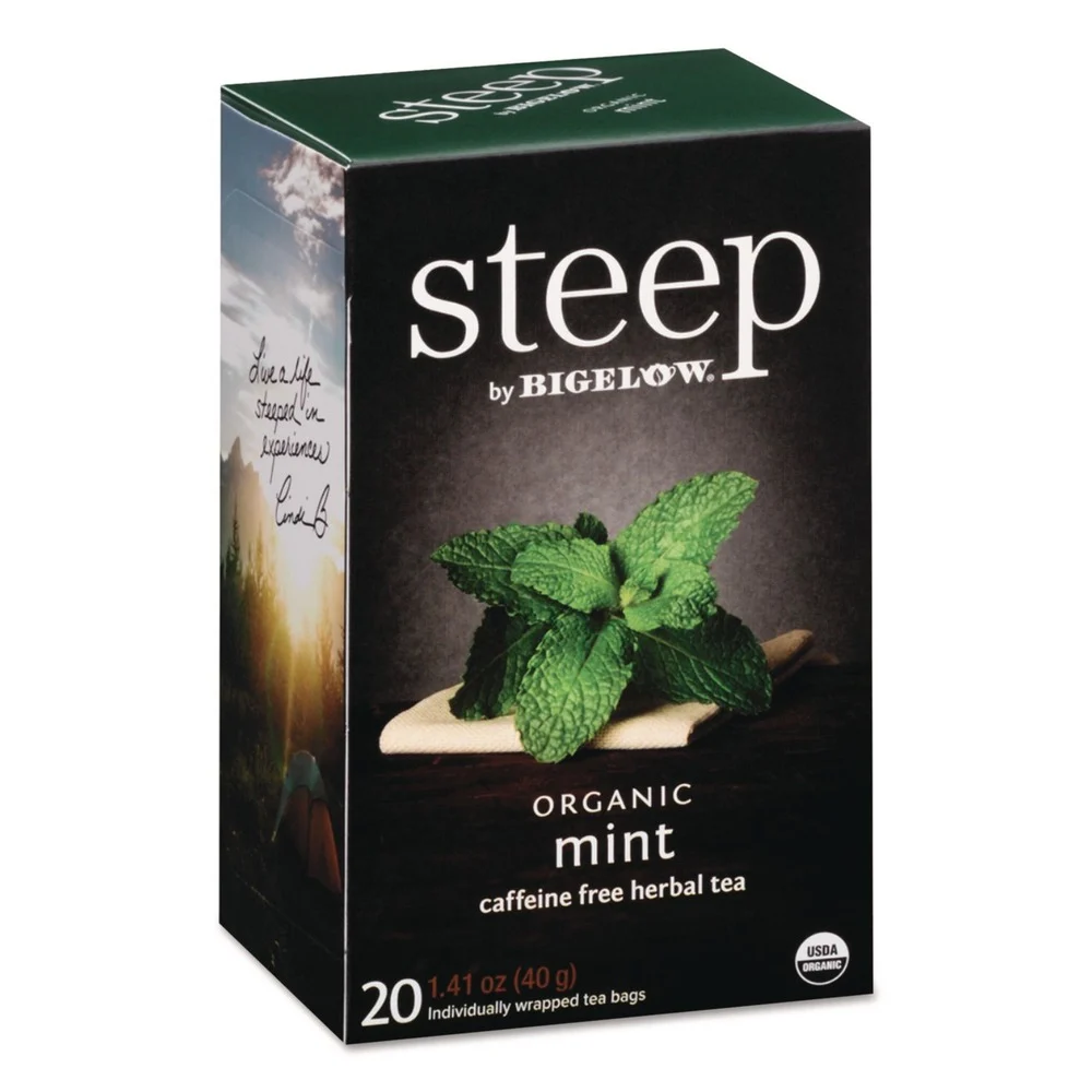 Bigelow RCB17709 1.41 oz. Tea Bag Steep Tea - Mint (20/Box)