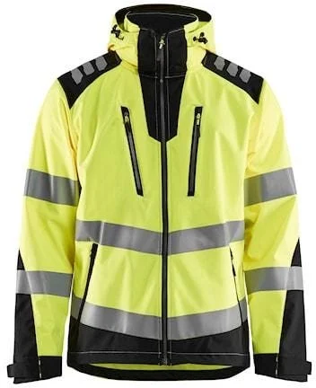 Blaklader 47882513 Hi-Vis Softshell Jacket, High-Visibility Yellow / Black