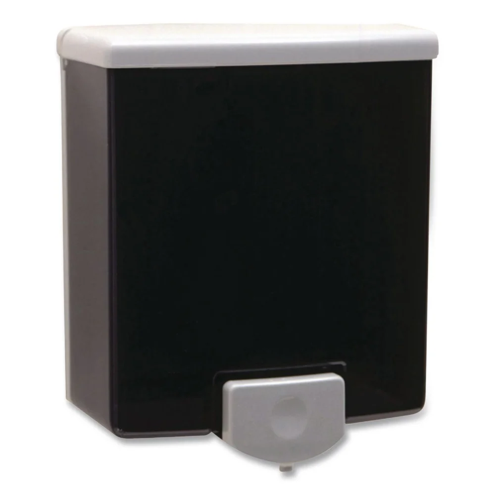 Bobrick 5.81 in. x 3.8 in. x 6.88 in. Surface-Mount Manual Liquid Soap Dispenser - Black