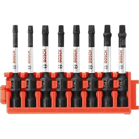 Bosch CCSSQV208 8-Piece Impact Tough Square 2" Power Bits with Clip for Custom Case System