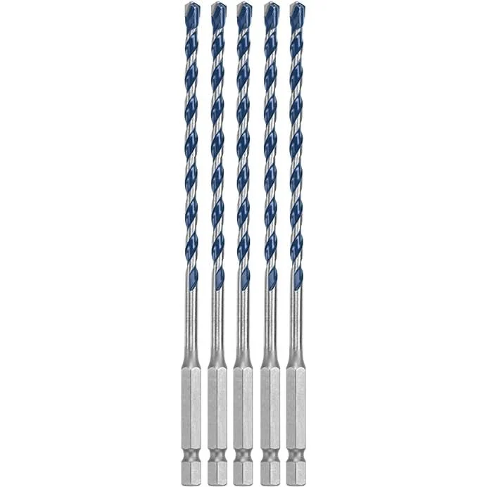 Bosch HCBG0405T 5-Piece 3/16" x 6" BlueGranite Turbo Carbide Hammer Drill Bits