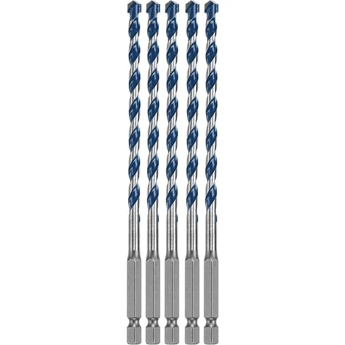 Bosch HCBG0605T 5-Piece 1/4" x 6" BlueGranite Turbo Carbide Hammer Drill Bits