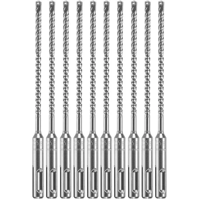 Bosch HCFC2011B10 10-Piece 3/16 In. x 4 In. x 6-1/2 In. SDS-plus Bulldog Xtreme Carbide Rotary Hammer Drill Bits