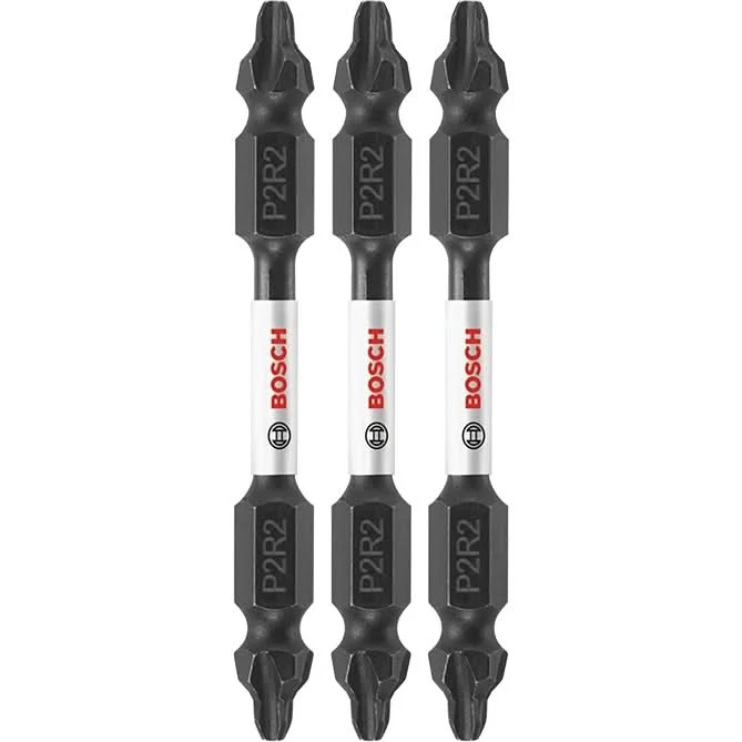 Bosch ITDEP2R22503 3-Piece Impact Tough 2.5 In. Phillips/Square Double-Ended Bits