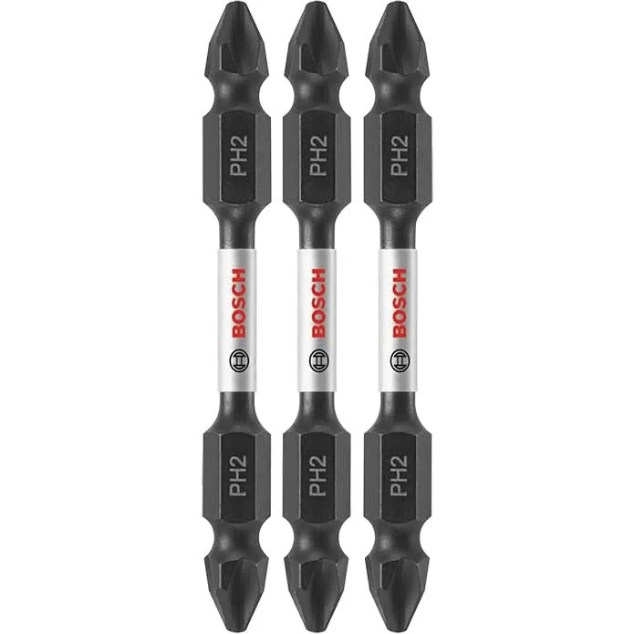Bosch ITDEPH22503 3-Piece Impact Tough 2.5 In. Phillips #2 Double-Ended Bits