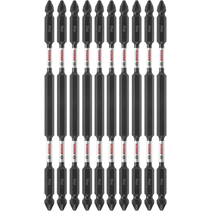 Bosch ITDEPH26B 10-Piece Impact Tough 6 In. Phillips #2 Double-Ended Bits