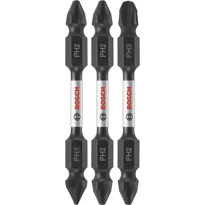 Bosch ITDEPHV2503 3-Piece Impact Tough 2.5 In. Phillips Double-Ended Bit Set