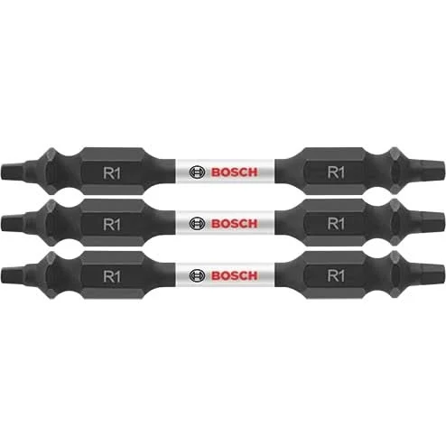 Bosch ITDESQ12503 3-Piece Impact Tough 2.5 In. Square #1 Double-Ended Bits