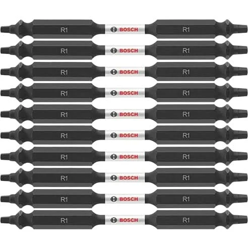 Bosch ITDESQ135B 10-Piece Impact Tough 3.5 In. Square #1 Double-Ended Bits