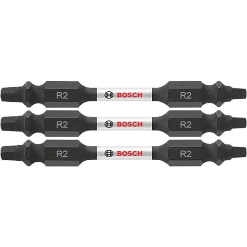 Bosch ITDESQ22503 3-Piece Impact Tough 2.5 In. Square #2 Double-Ended Bits