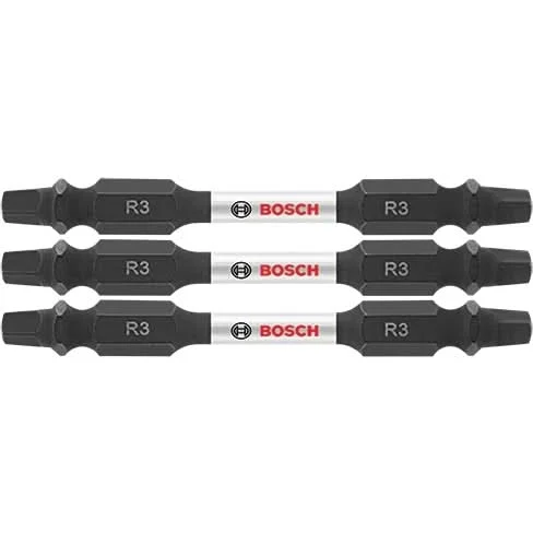 Bosch ITDESQ32503 3-Piece Impact Tough 2.5 In. Square #3 Double-Ended Bits