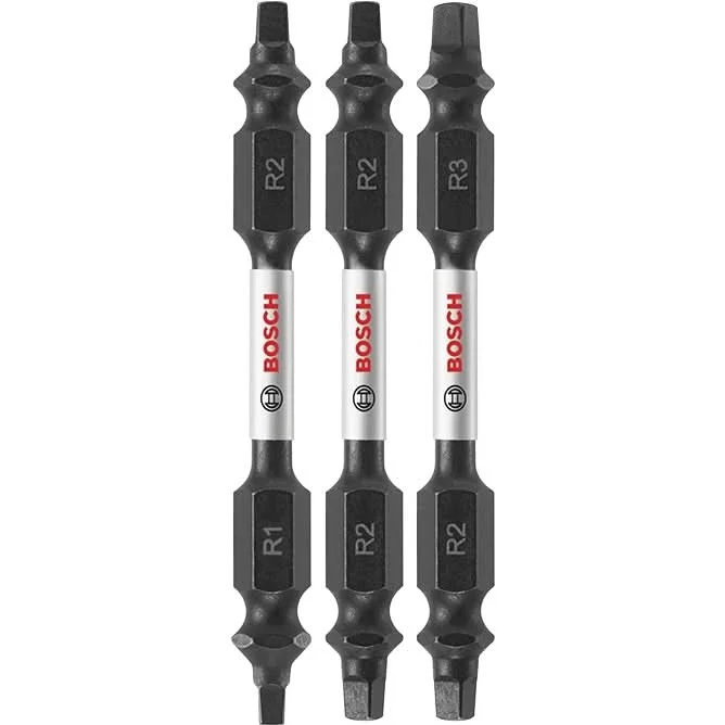 Bosch ITDESQV2503 3-Piece Impact Tough 2.5 In. Square Double-Ended Bit Set