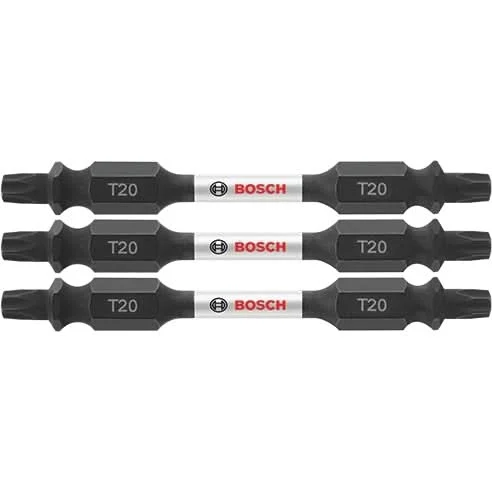 Bosch ITDET202503 3-Piece Impact Tough 2.5 In. Torx #20 Double-Ended Bits