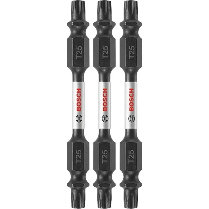 Bosch ITDET252503 3-Piece Impact Tough 2.5 In. Torx #25 Double-Ended Bits