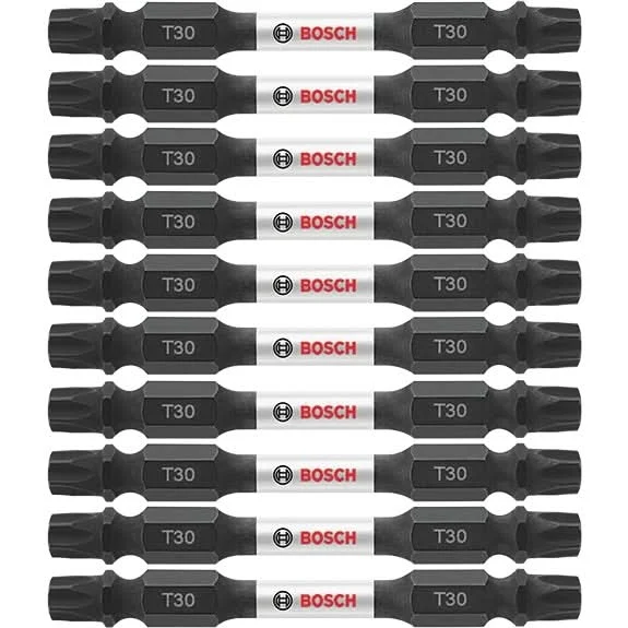 Bosch ITDET3025B 10-Piece Impact Tough 2.5 In. Torx #30 Double-Ended Bits