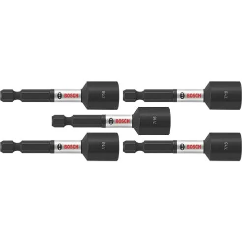 Bosch ITNS7162B 5-Piece Impact Tough 7/16 In. x 2-9/16 In. Nutsetters