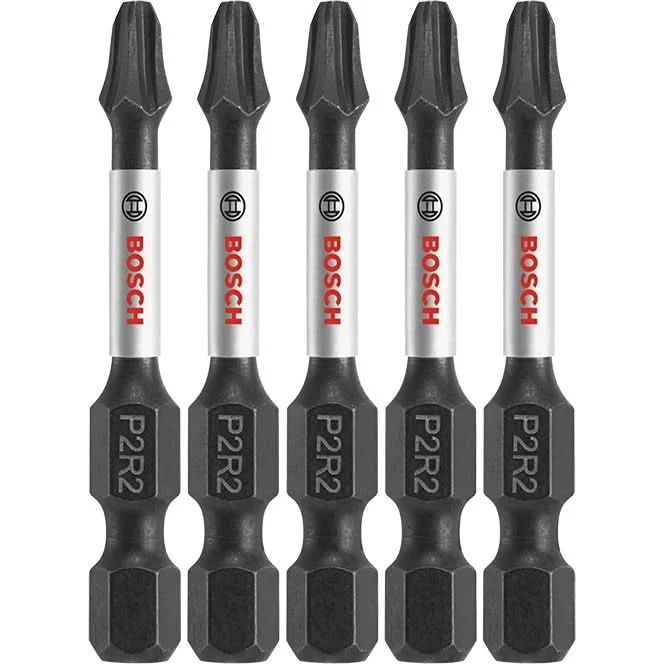 Bosch ITP2R2205 5-Piece Impact Tough 2 In. Phillips/Square #2 Power Bits
