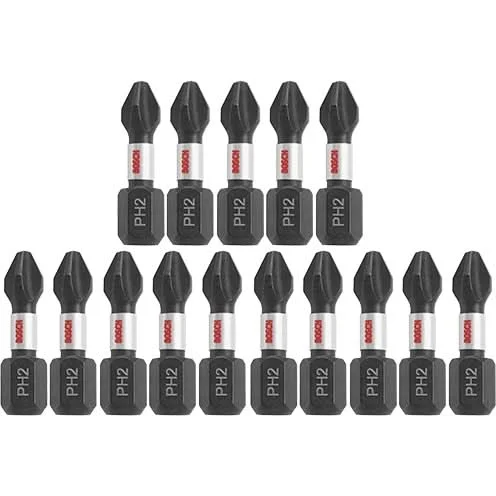 Bosch ITPH2115 15-Piece Impact Tough 1 In. Phillips #2 Insert Bits