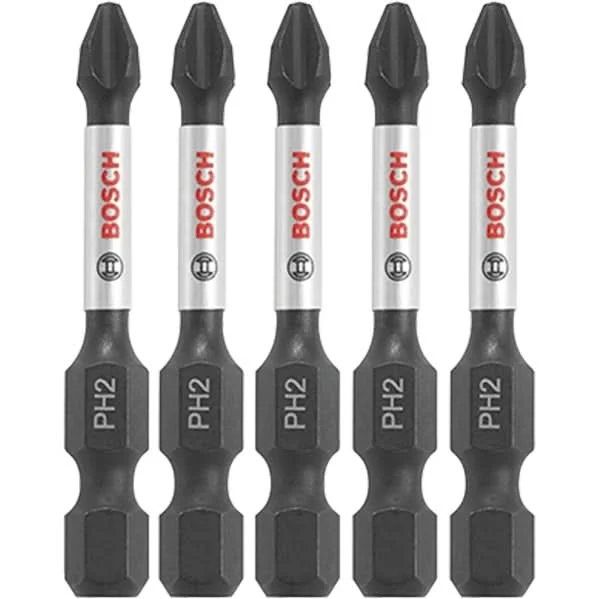 Bosch ITPH2205 5-Piece Impact Tough 2 In. Phillips #2 Power Bits