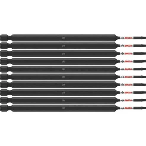 Bosch ITSQ16B 10-Piece Impact Tough 6 In. Square #1 Power Bits