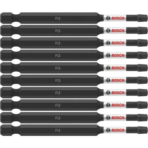 Bosch ITSQ335B 10-Piece Impact Tough 3.5 In. Square #3 Power Bits