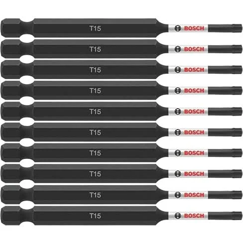 Bosch ITT1535B 10-Piece Impact Tough 3.5 In. Torx #15 Power Bits