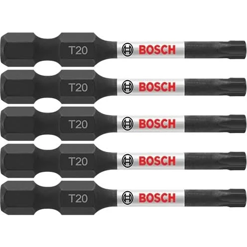 Bosch ITT20205 5-Piece Impact Tough 2 In. Torx #20 Power Bits