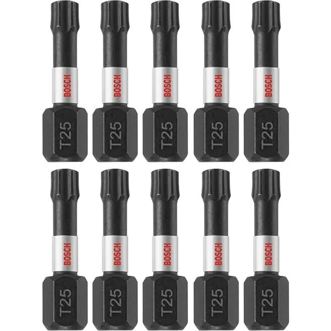 Bosch ITT251B 10-Piece Impact Tough 1 In. Torx #25 Insert Bits