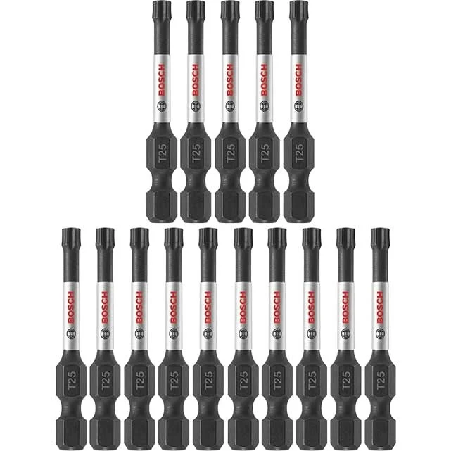 Bosch ITT25215 15-Piece Impact Tough 2 In. Torx #25 Power Bits