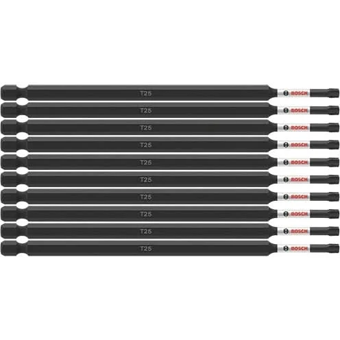 Bosch ITT256B 10-Piece Impact Tough 6 In. Torx #25 Power Bits