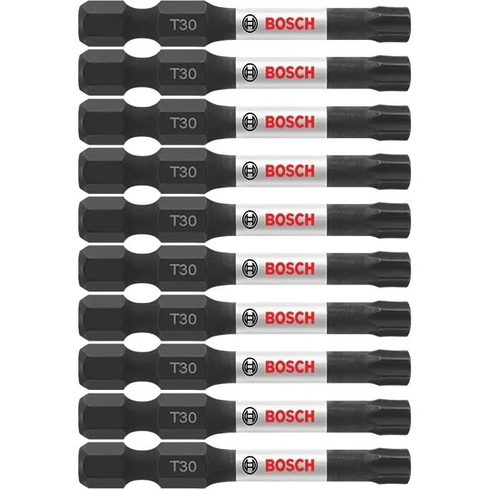 Bosch ITT302B 10-Piece Impact Tough 2 In. Torx #30 Power Bits