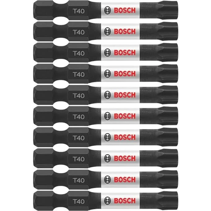 Bosch ITT402B 10-Piece Impact Tough 2 In. Torx #40 Power Bits