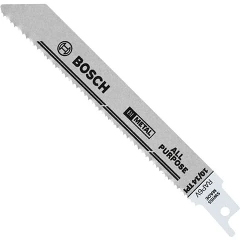 Bosch RAP6V 5-Piece 6 In. 10/14 V TPI All-Purpose Reciprocating Saw Blades