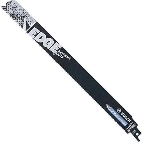 Bosch RECM12X2 5-Piece 12" 14/18 TPI Edge Reciprocating Saw Blades for Medium Metal