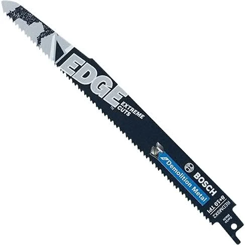 Bosch REDM9X2 5-Piece 9 In. 8/10 TPI Edge Reciprocating Saw Blades for Metal Demolition