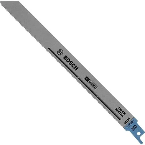 Bosch RM914 5-Piece 9 In. 14 TPI Metal Reciprocating Saw Blades