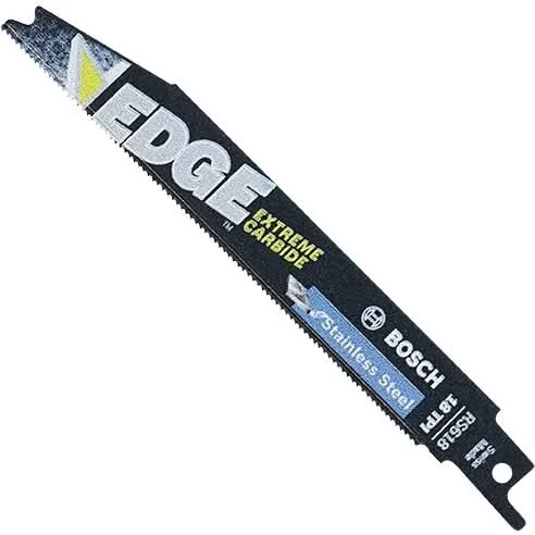 Bosch RS618 6" 18 TPI Carbide-Tooth Edge Reciprocating Saw Blade for Stainless Steel