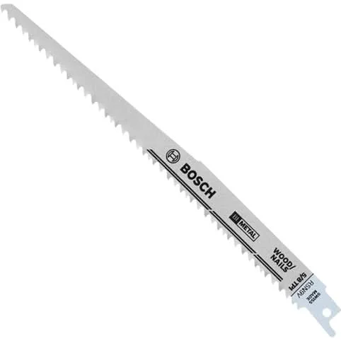 Bosch RSN9V 5-Piece 9 In. 5/8 V TPI Speed for Wood with Nails Reciprocating Saw Blades