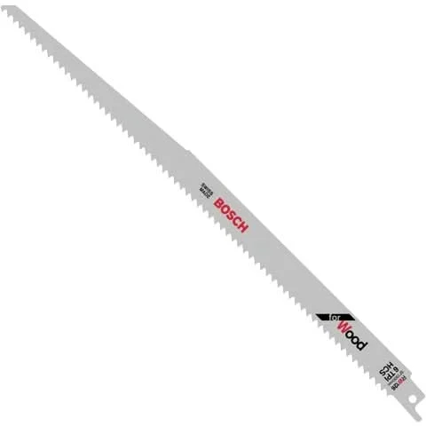 Bosch RW126 5-Piece 12 In. 6 TPI Wood Reciprocating Saw Blades