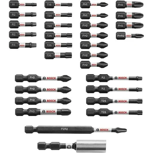 Bosch SBID32 32-Piece Impact Tough Screwdriving Bit Set