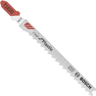 Bosch T102D3 3-Piece 3 In. 6 TPI Clean for Polypropylene High Carbon Steel Jig Saw Blades