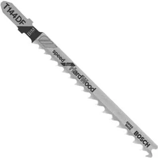 Bosch T144DF 5-Piece 4 In. 6 TPI Speed for Hardwood T-Shank Jig Saw Blades