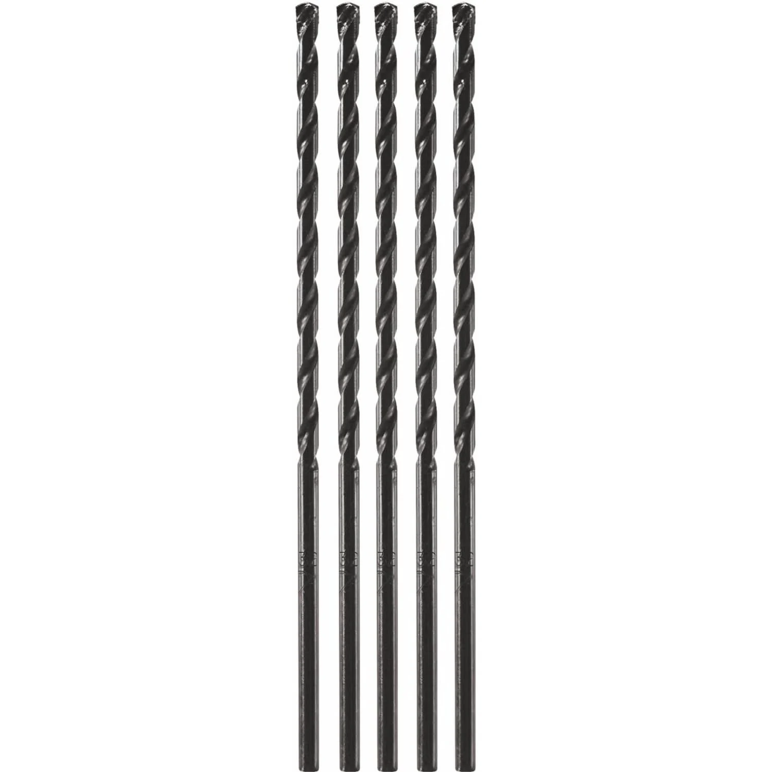 Bosch TC3005 5-Piece 5/32 In. x 5-1/2 In. Flat Shank Hex Masonry Drill Bits