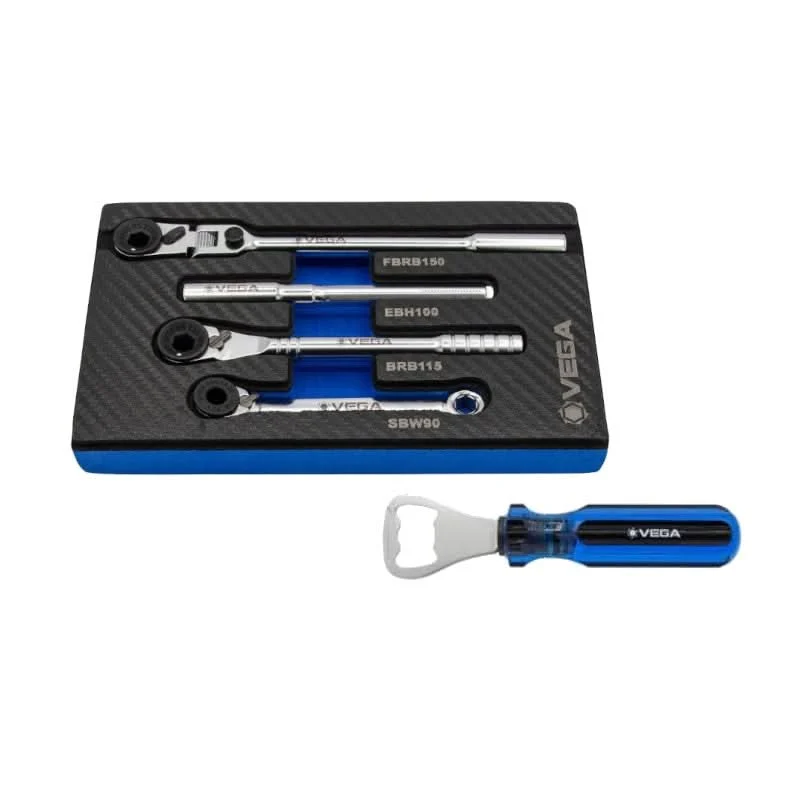 Vega 4-Piece Bit Ratchet & Extension Bar Set with Bottle Opener