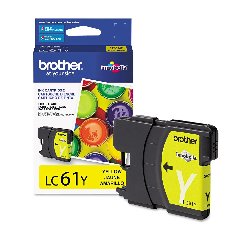 Brother LC61Y LC61Y Innobella 325 Page-Yield Ink - Yellow