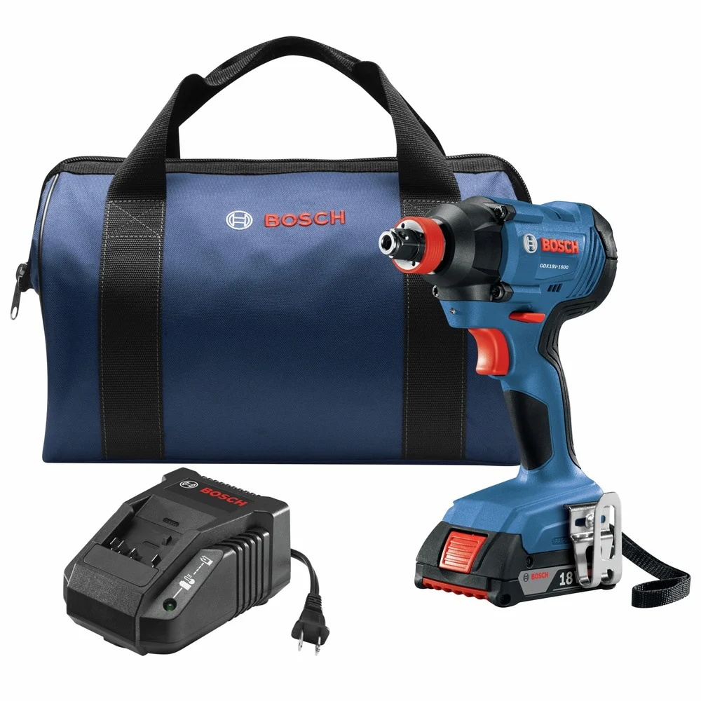 Bosch 18V Freak Lithium-Ion 1/4 in. and 1/2 in. Cordless Two-In-One Bit/Socket Impact Driver Kit (2 Ah)