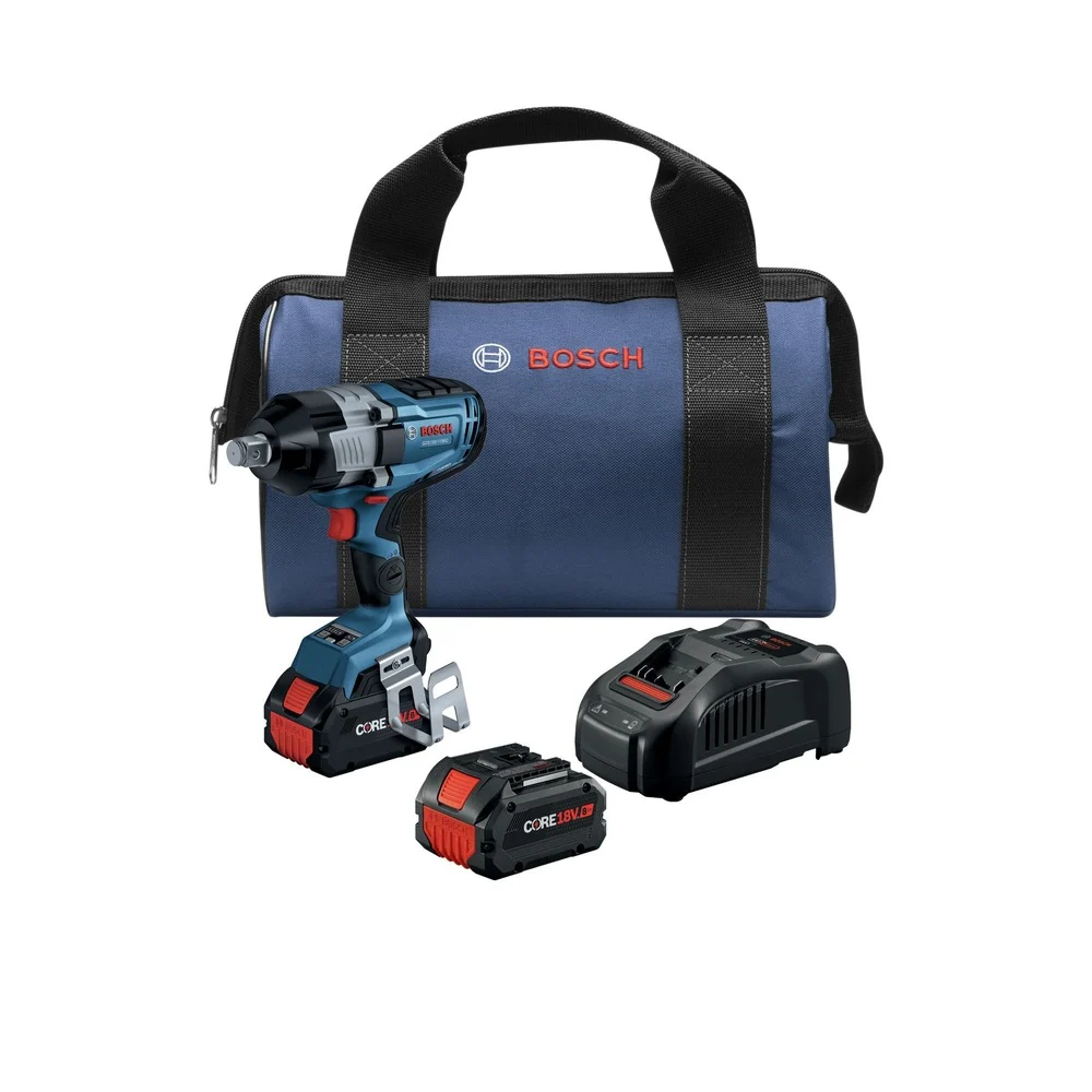 Factory Reconditioned Bosch 18V PROFACTOR Brushless Lithium-Ion Connected-Ready 3/4 in. Cordless High Torque Impact Wrench Kit with Friction Ring and Thru-Hole (8 Ah)