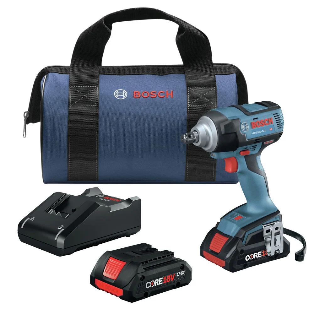 Factory Reconditioned Bosch 18V EC Brushless Lithium-Ion 1/2 in. Cordless Impact Wrench Kit (4 Ah)
