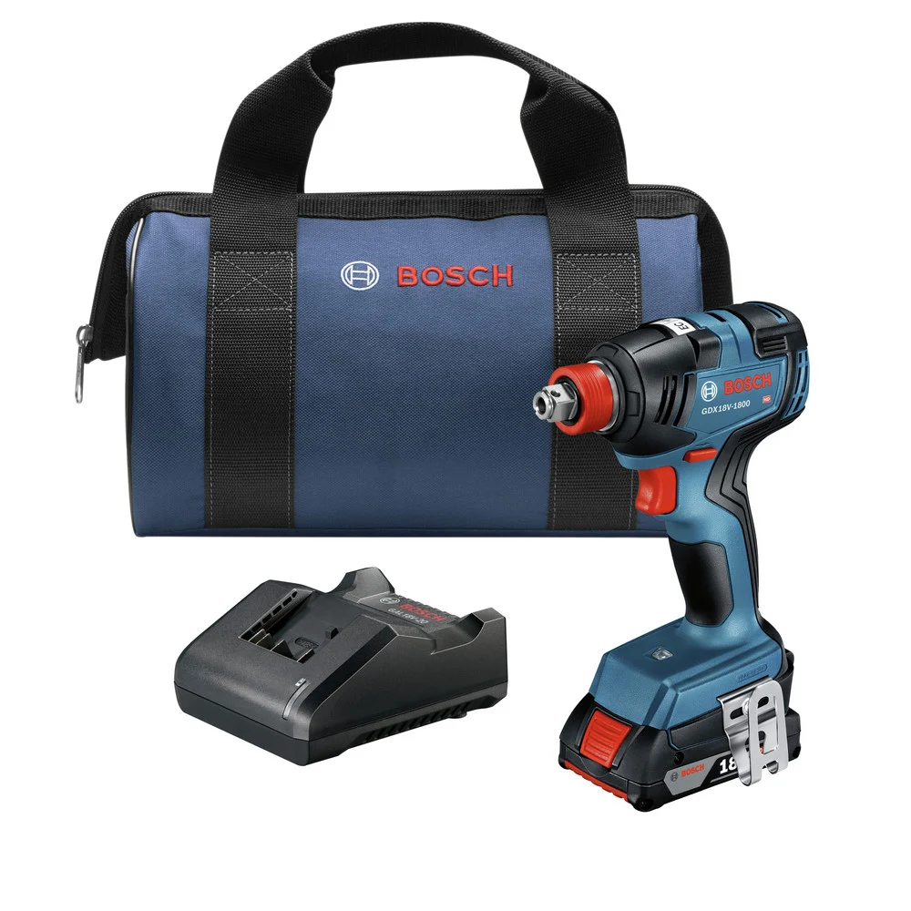 Factory Reconditioned Bosch 18V EC Brushless Lithium-Ion 1/4 in. and 1/2 in. Cordless 2-in-1 Bit/Socket Impact Driver Kit (2 Ah)